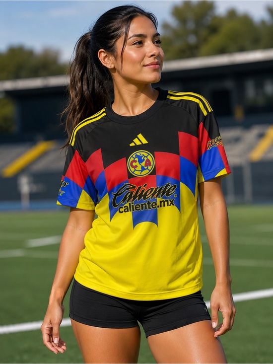 adidas Tops - adidas Yellow Red Blue Club América Home Soccer Jersey